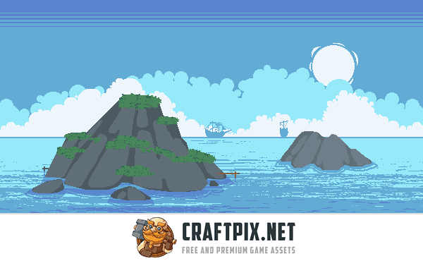 Pirate Bay Tileset Pixel Art