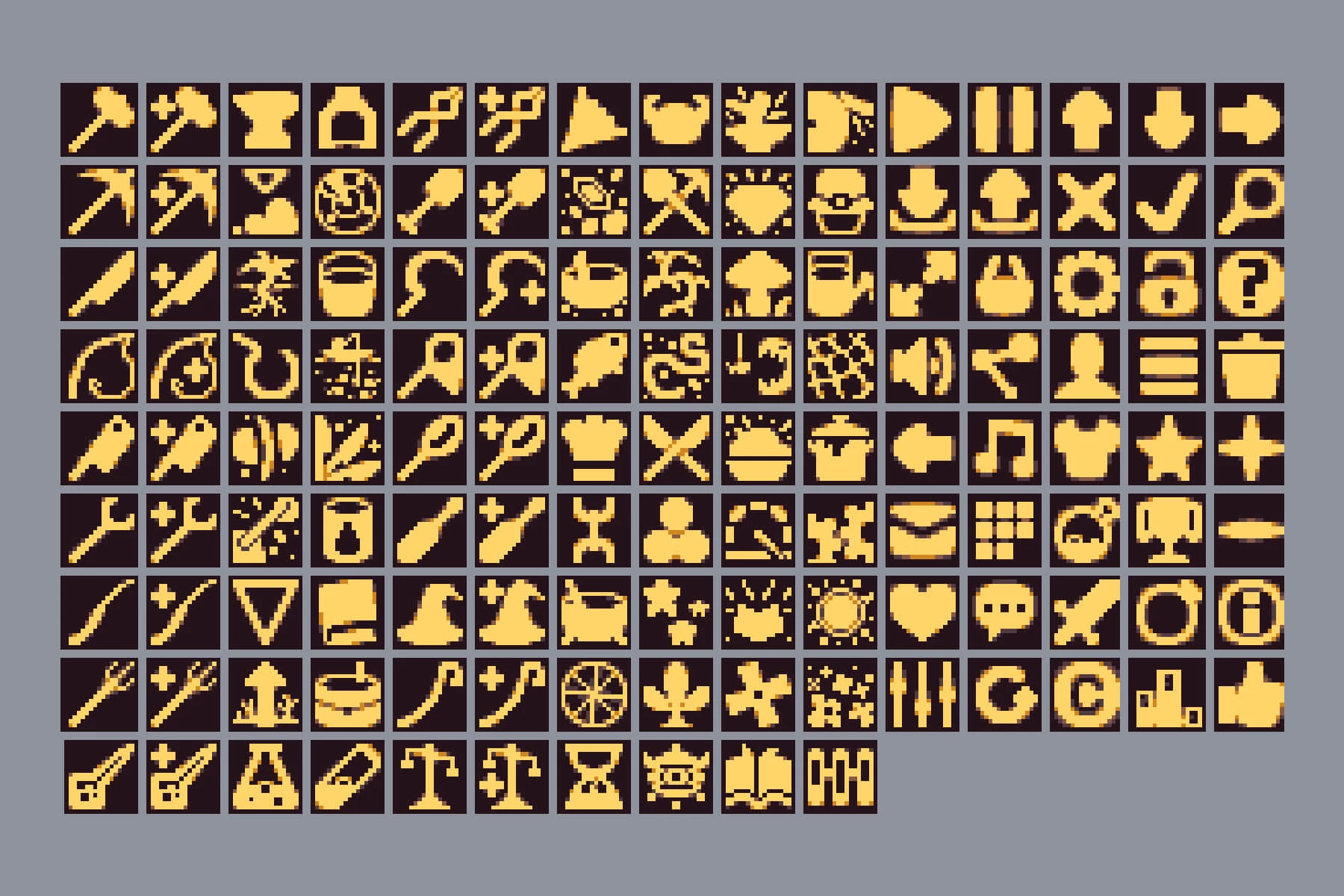 Game User Interface Pixel Art