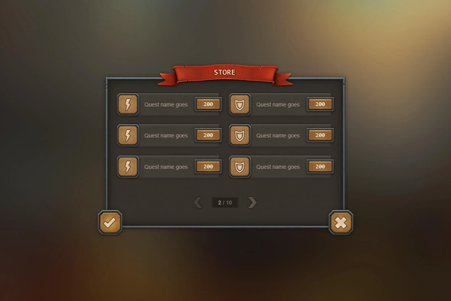 Dark Age UI for Mobile Games