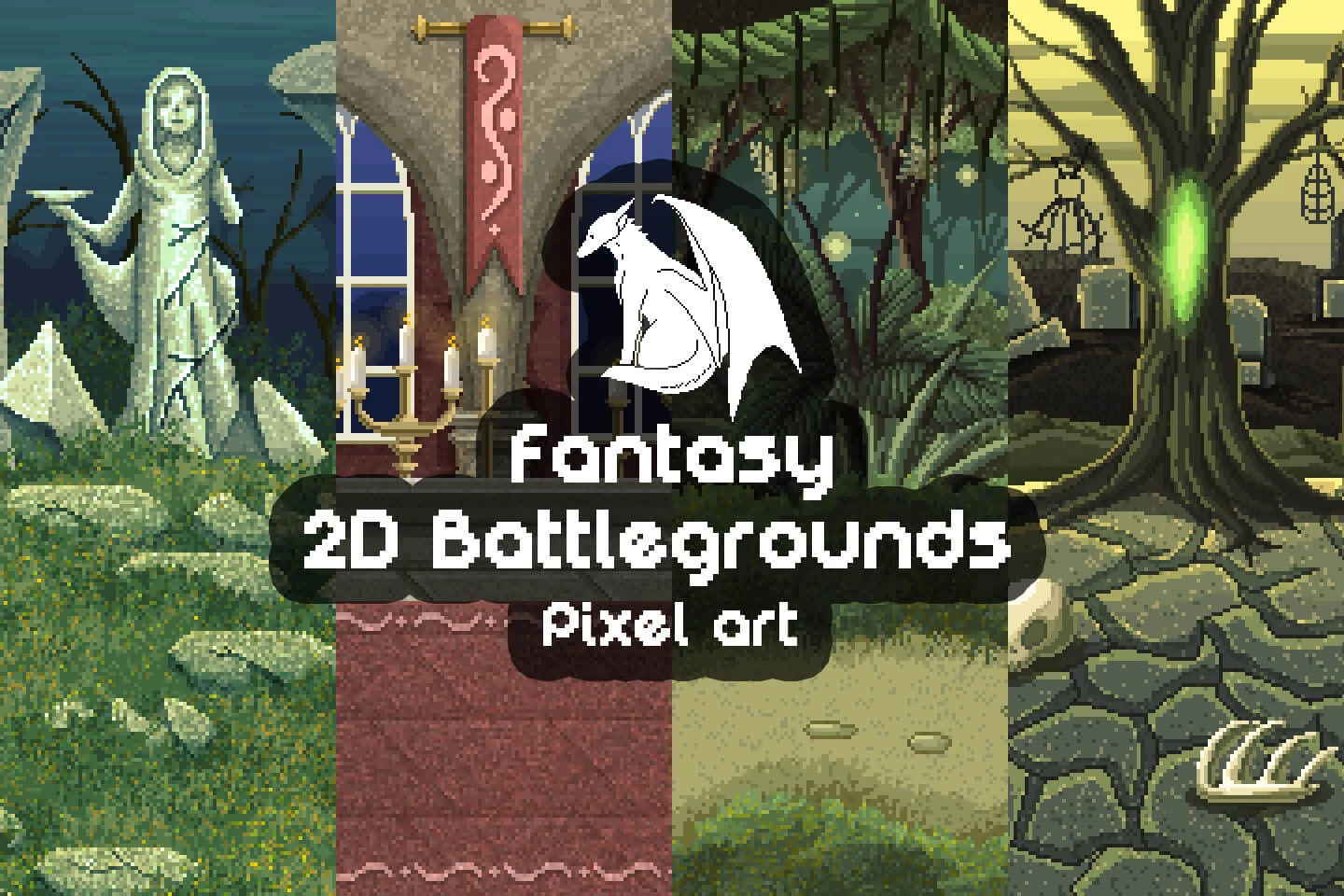 Pixel Art Fantasy 2D Battlegrounds
