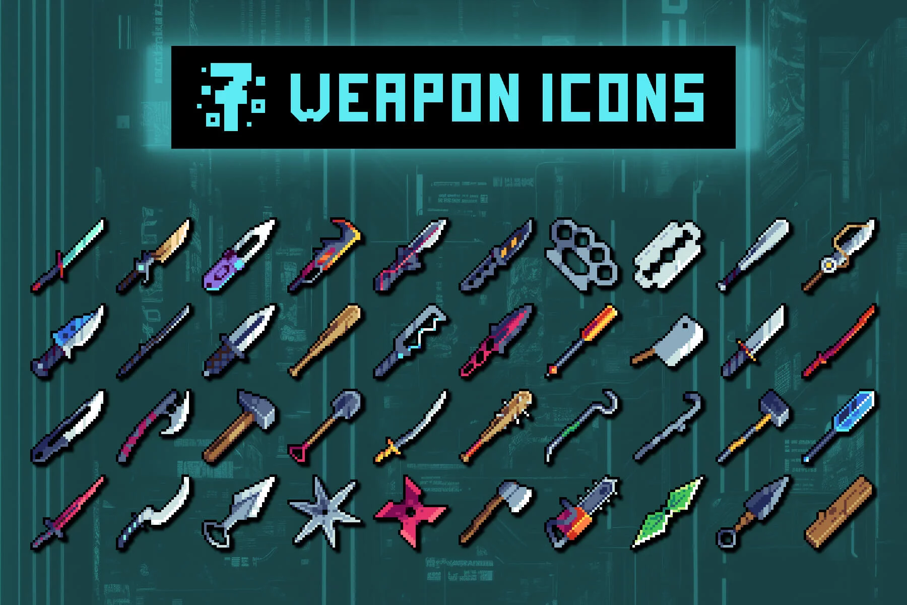 Melee Weapon 32×32 Icons