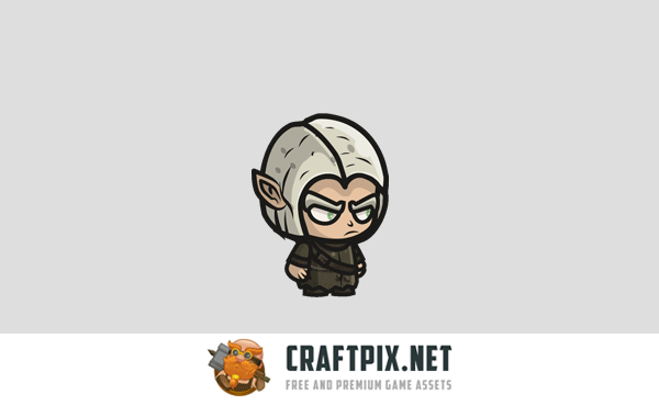 Elf Archer Chibi Game Sprites