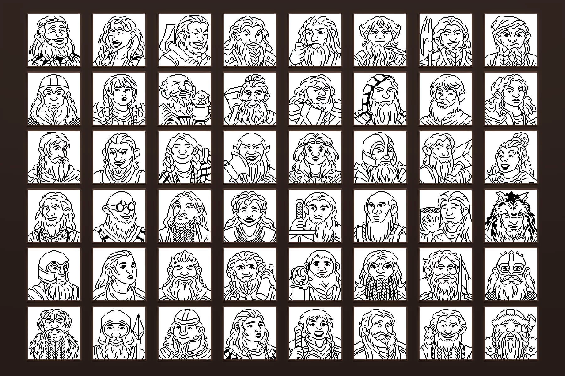 Dwarf Avatars 64×64 Pixel Icon Pack