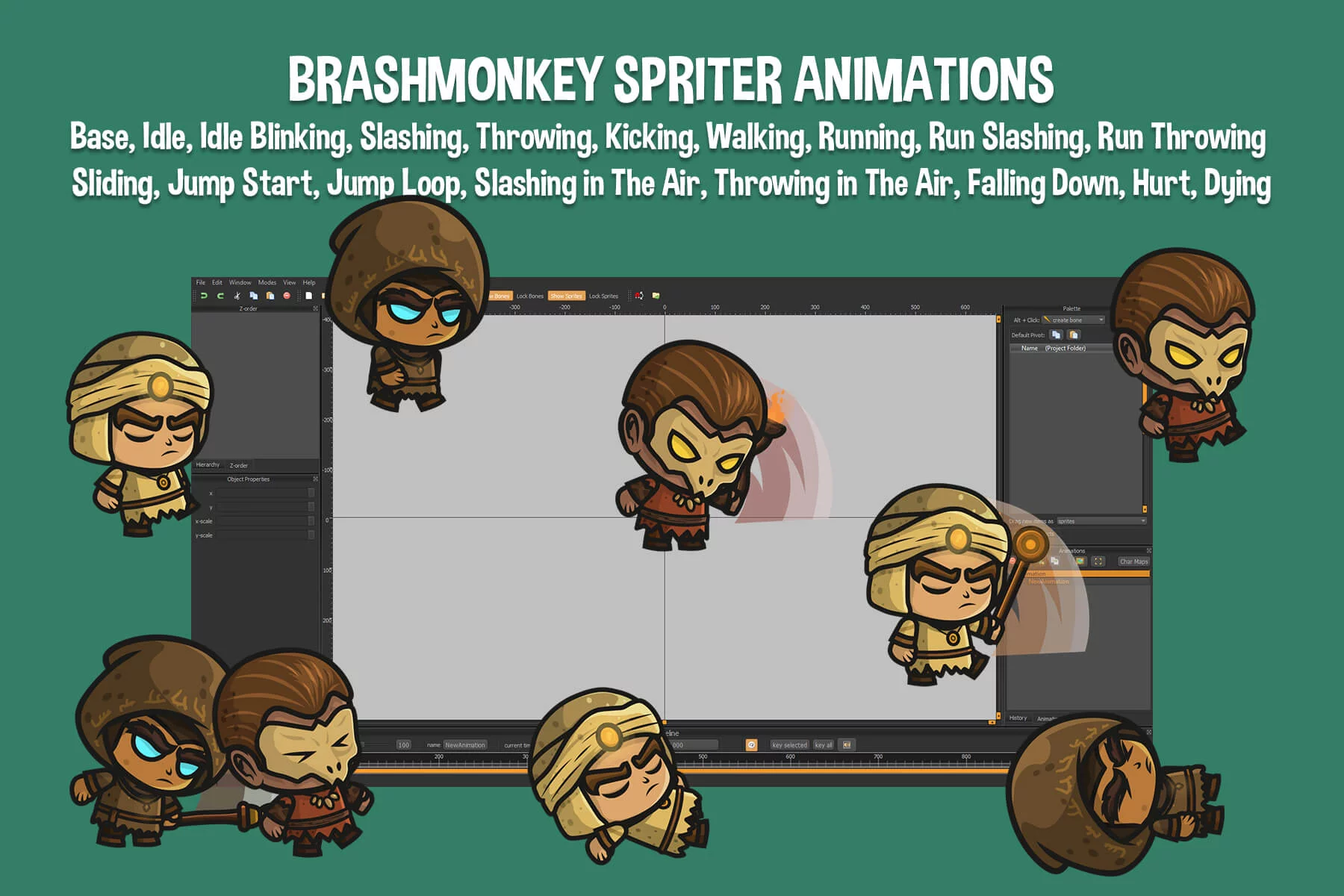 Seer Chibi Character Sprites