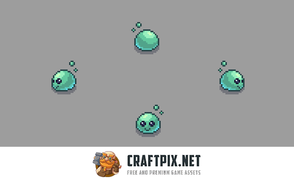 Slime Mobs Pixel Art Top-Down Sprite Pack