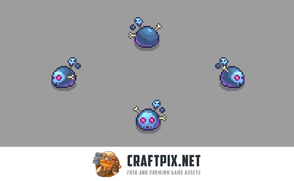 Slime Mobs Pixel Art Top-Down Sprite Pack