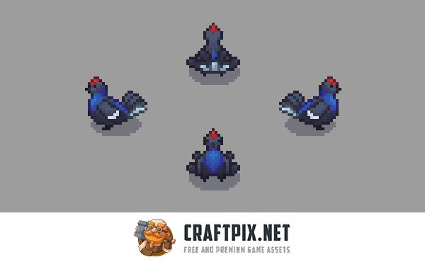 Top-Down Hunt Animals Pixel Sprite Pack