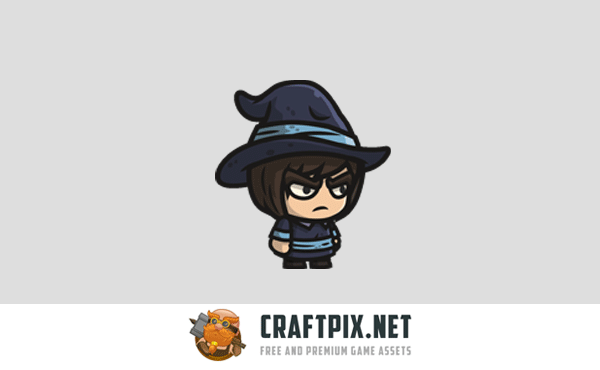 Archer, Barbarian, Mage Chibi 2D Game Sprites