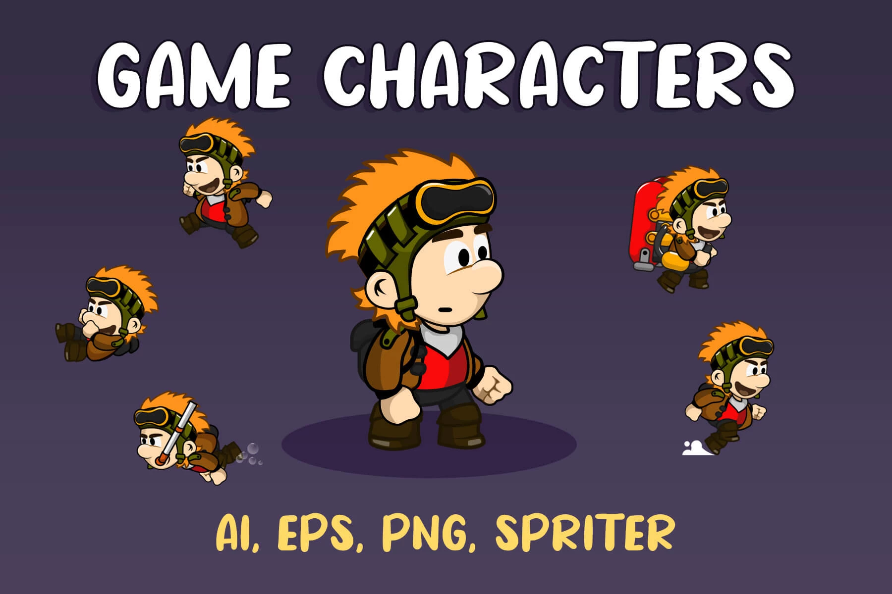 Cartoon Boy Sprites for Platformer Game