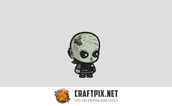 Undead Archer Chibi Game Character Sprites