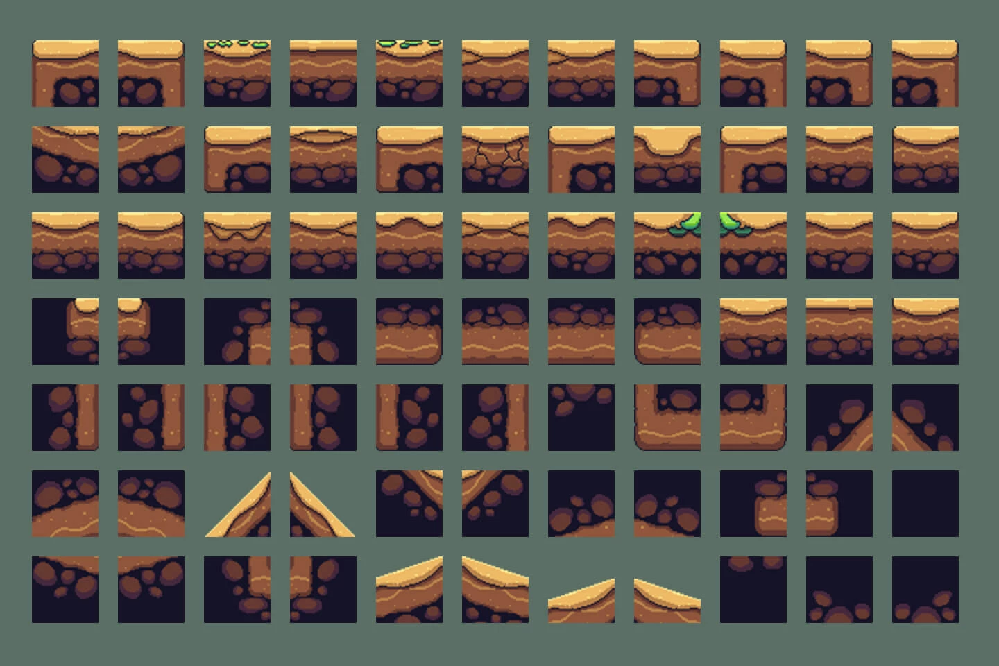Desert Pixel Art Environment Assets Pack