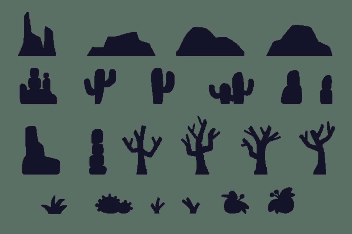 Desert Pixel Art Environment Assets Pack