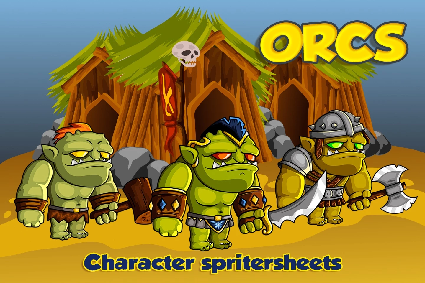 2D Fantasy Orcs Character Sprite
