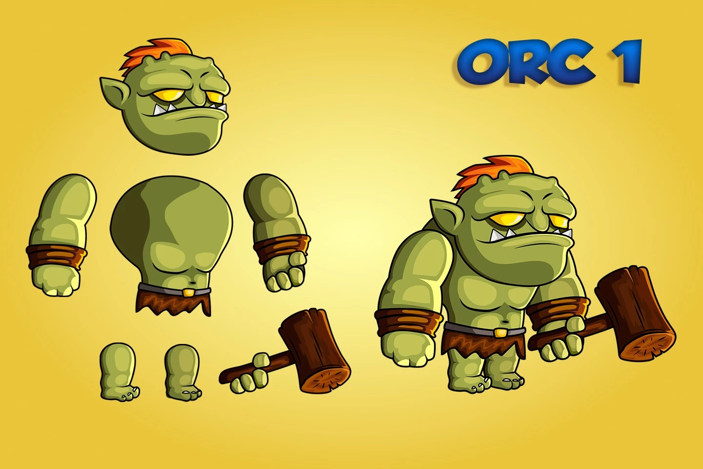 2D Fantasy Orcs Character Sprite