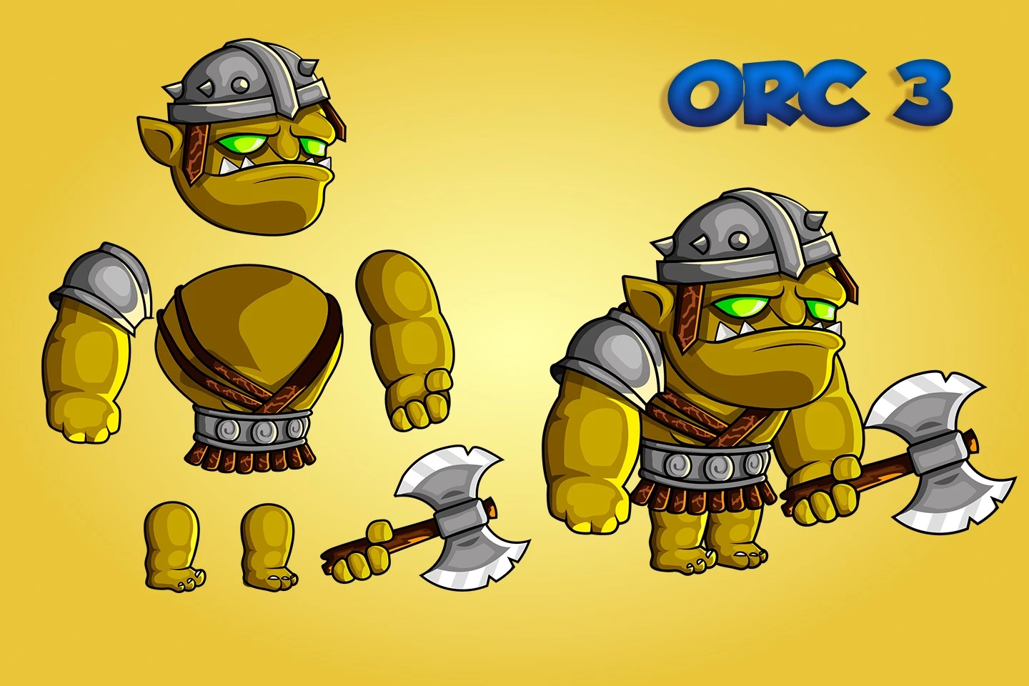 2D Fantasy Orcs Character Sprite