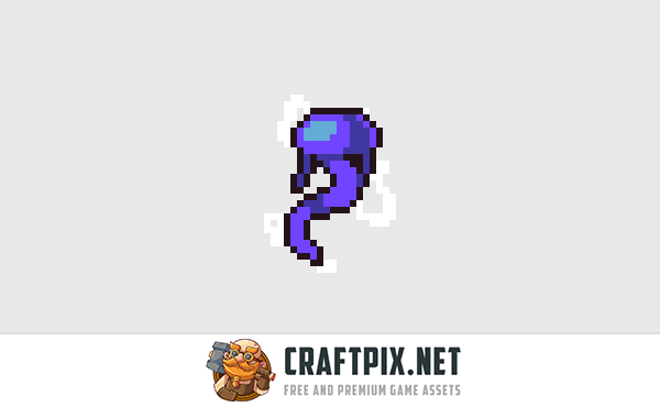 Octopus, Jellyfish, Shark and Turtle Sprite Pixel Art