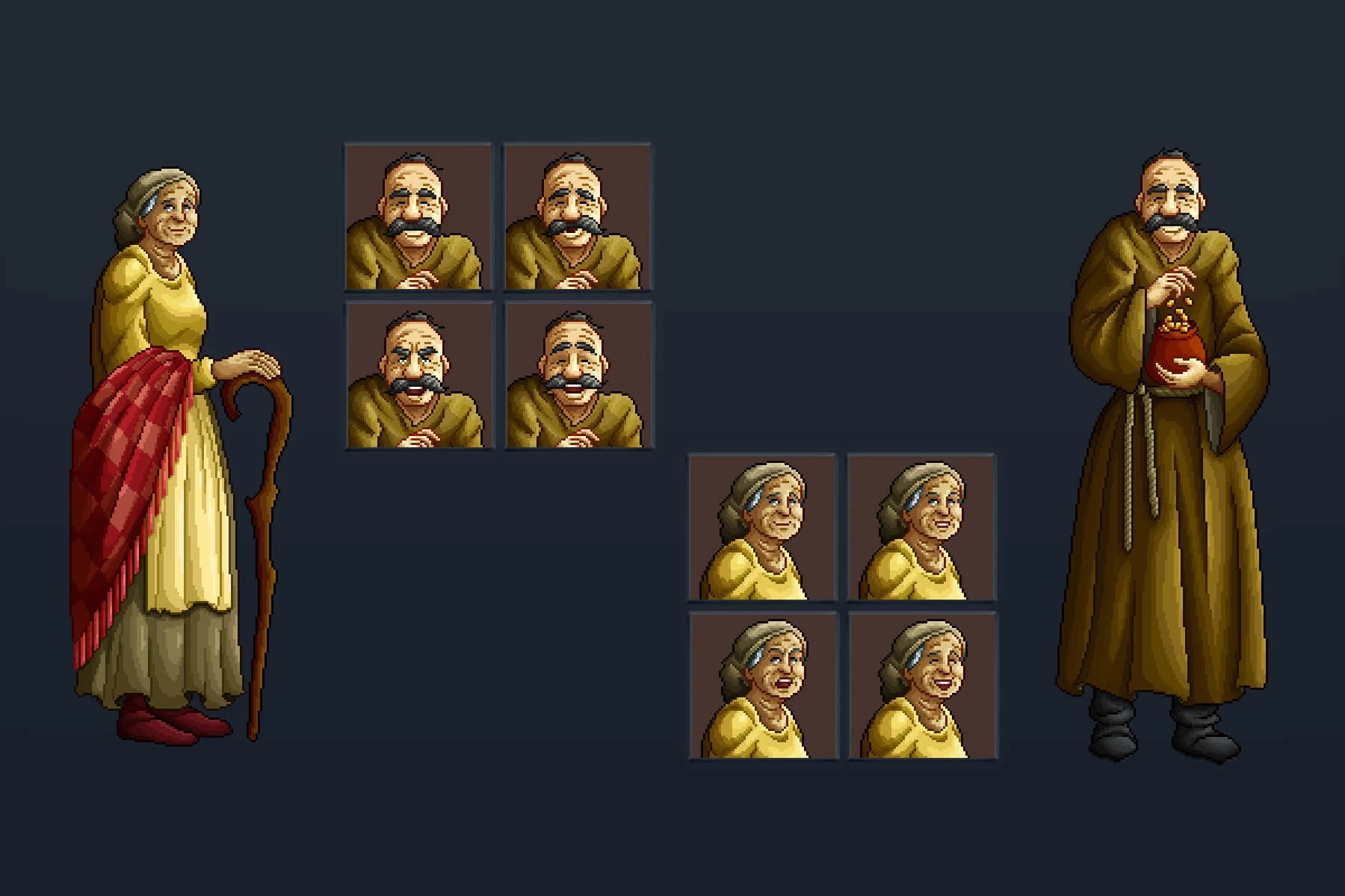 Civilian Characters Pixel Art Assets Pack