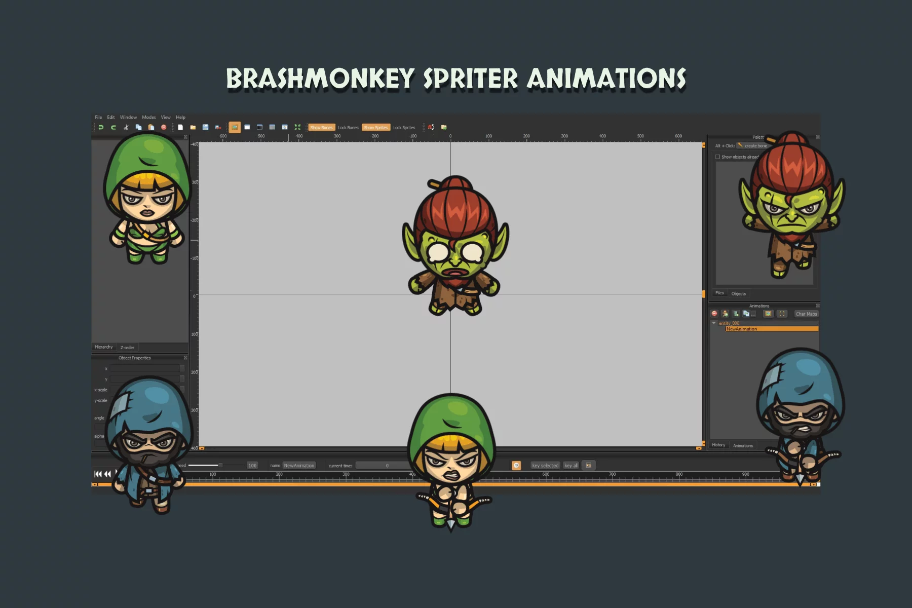 Fantasy Archer Top-Down Characters Pack