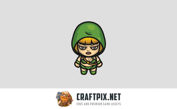 Fantasy Archer Top-Down Characters Pack