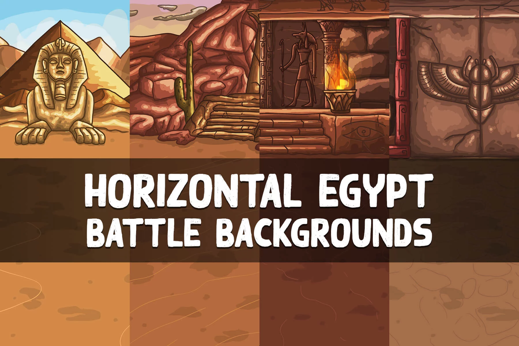 Horizontal Egypt Battle Backgrounds