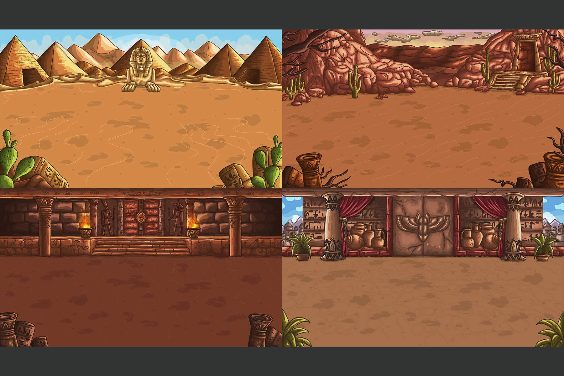 Horizontal Egypt Battle Backgrounds