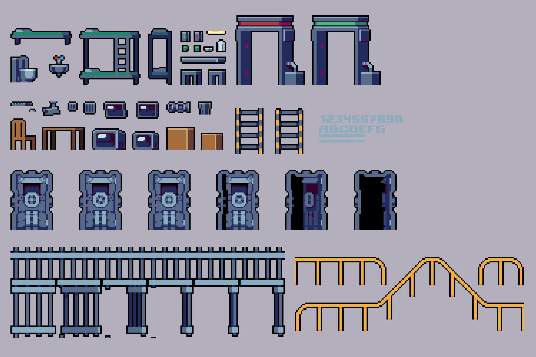Prison Tileset Pixel Art Assets