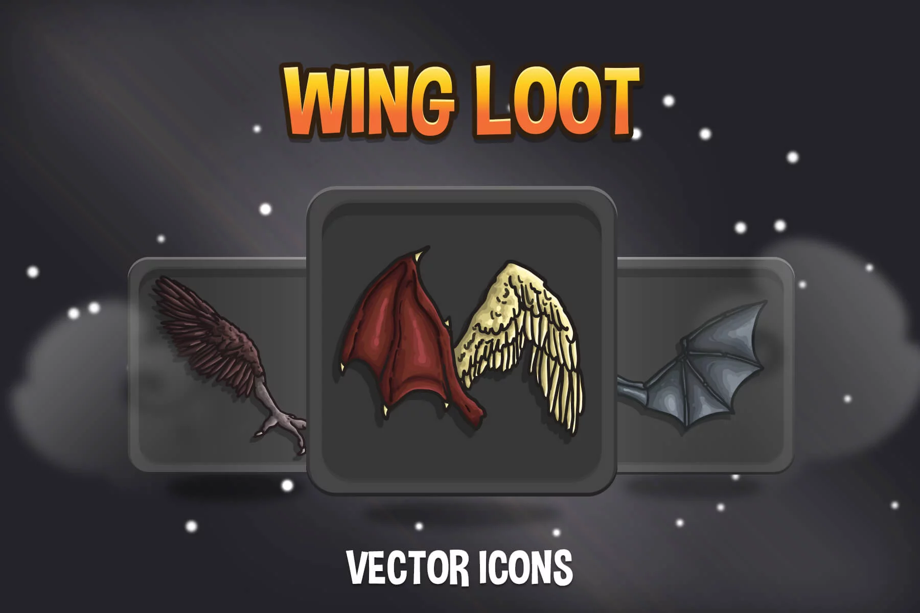 Wings Loot Vector Game Icon Pack