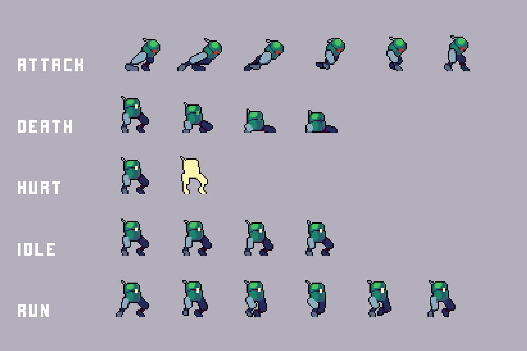 Residential Area Enemies Pixel Art Pack