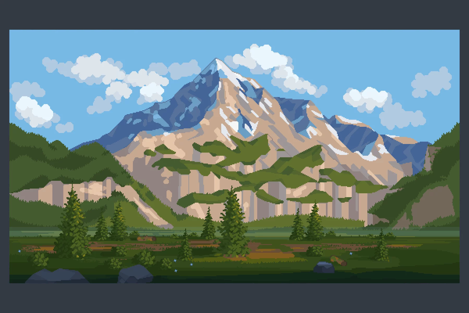 Nature Backgrounds Pixel Art