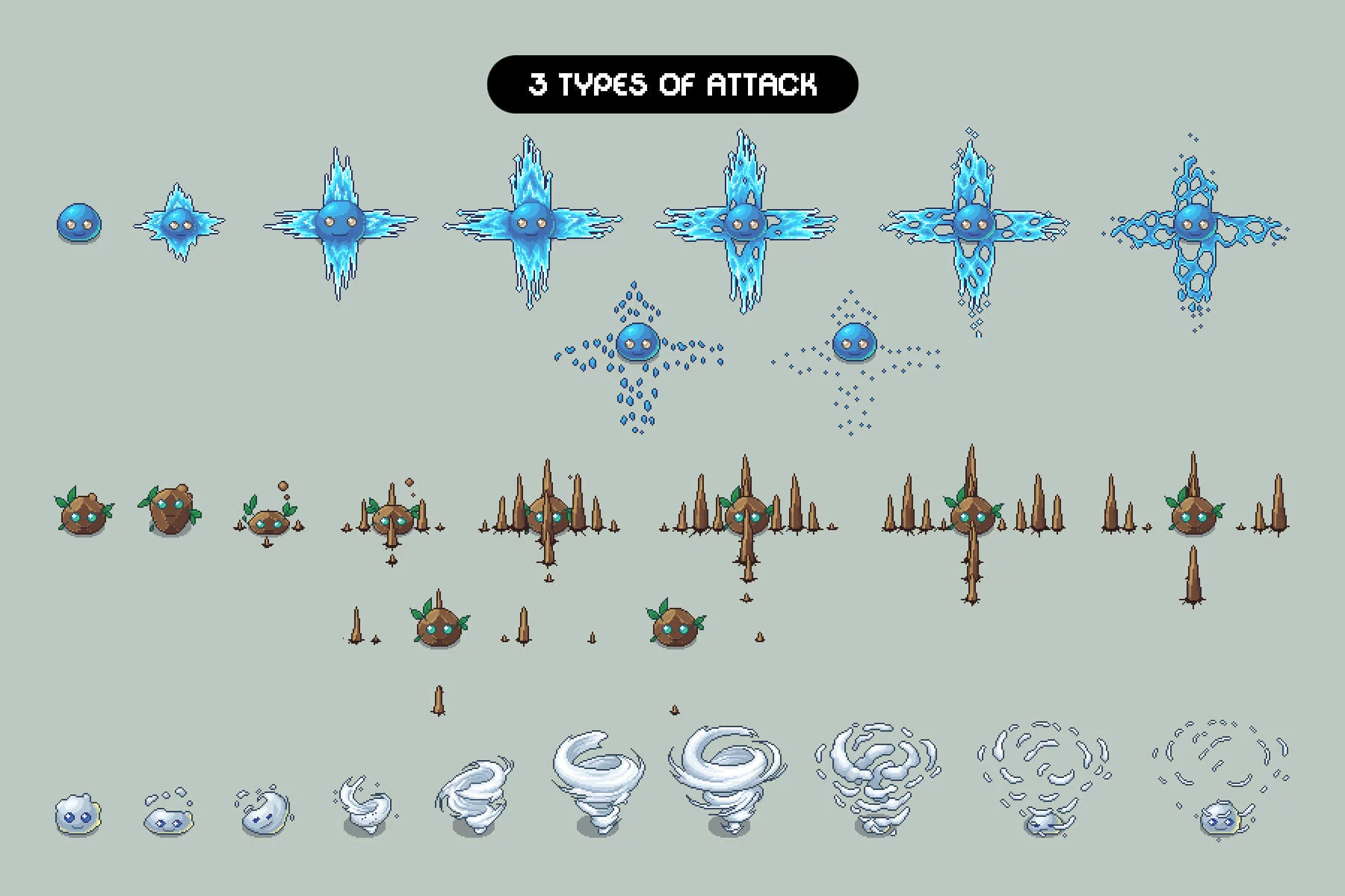 Slime Boss Pixel Art 2D Sprite for Roguelike Games