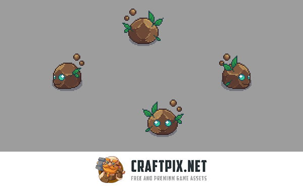 Slime Boss Pixel Art 2D Sprite for Roguelike Games