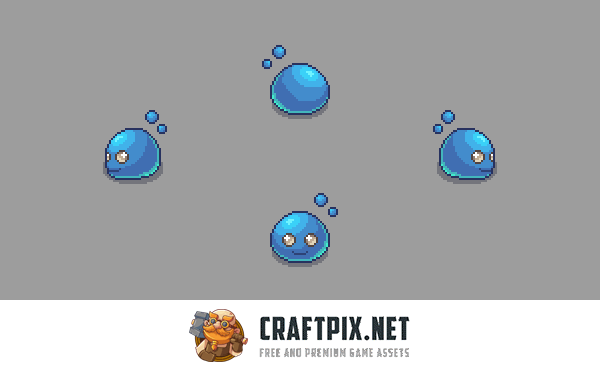 Slime Boss Pixel Art 2D Sprite for Roguelike Games