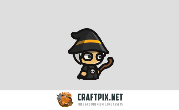 Wizard Tiny Style 2D Character Sprites