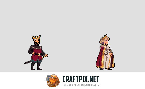 King and Queen Pixel Art Character Sprite Pack