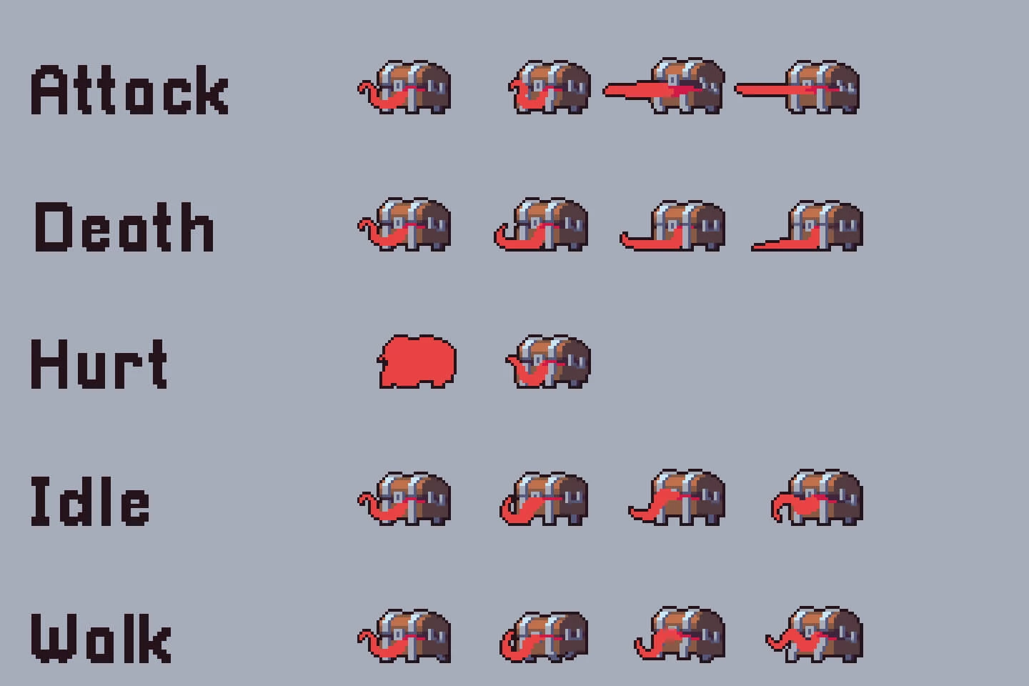 Underground Mine Character Spritesheets Pixel Art