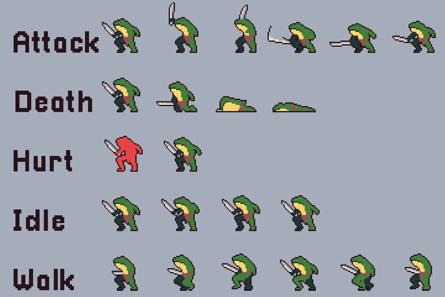Underground Mine Character Spritesheets Pixel Art