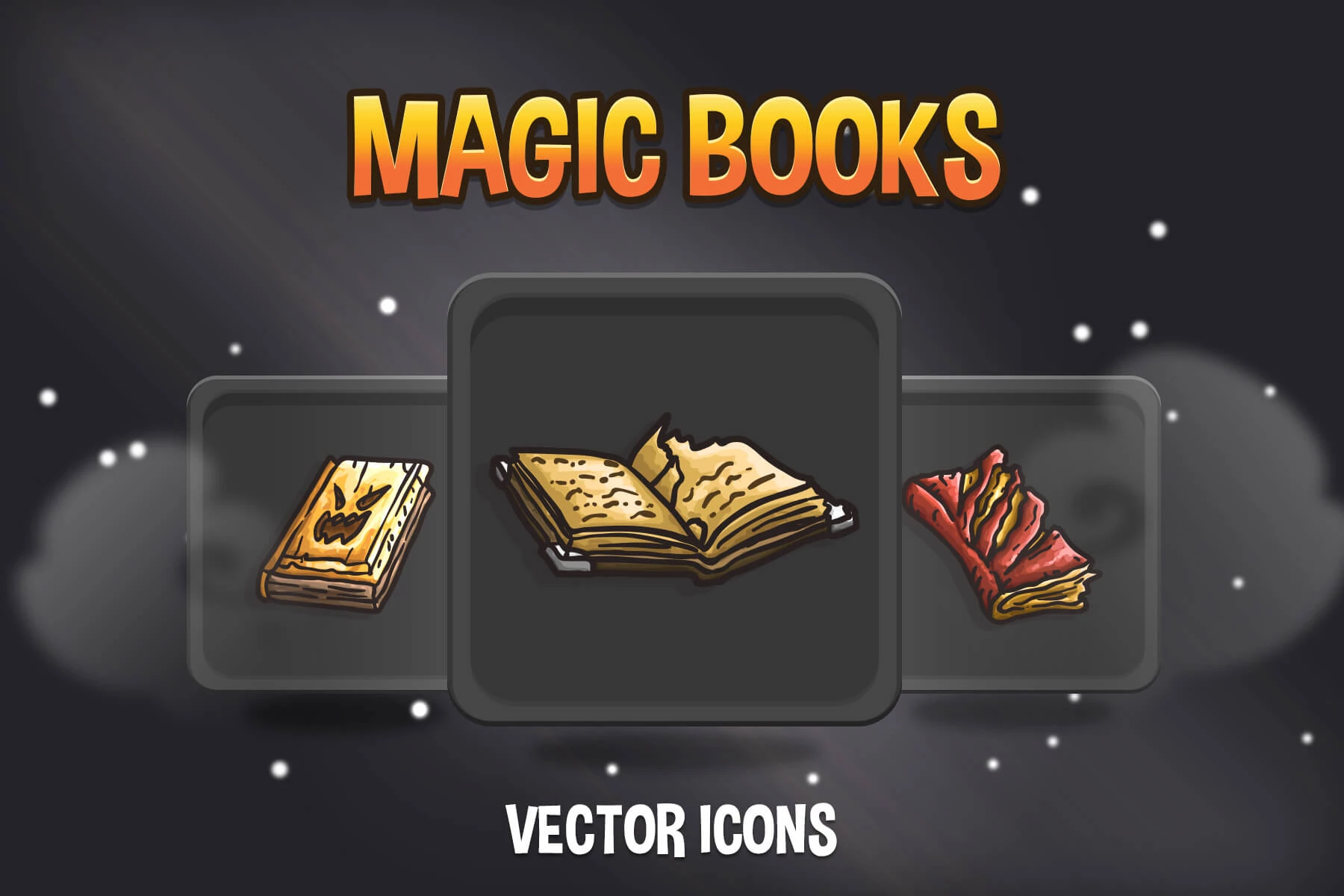 Magic Book Vector Game Icons