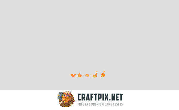 Cartoon Fire Flame Animation Sprite Set