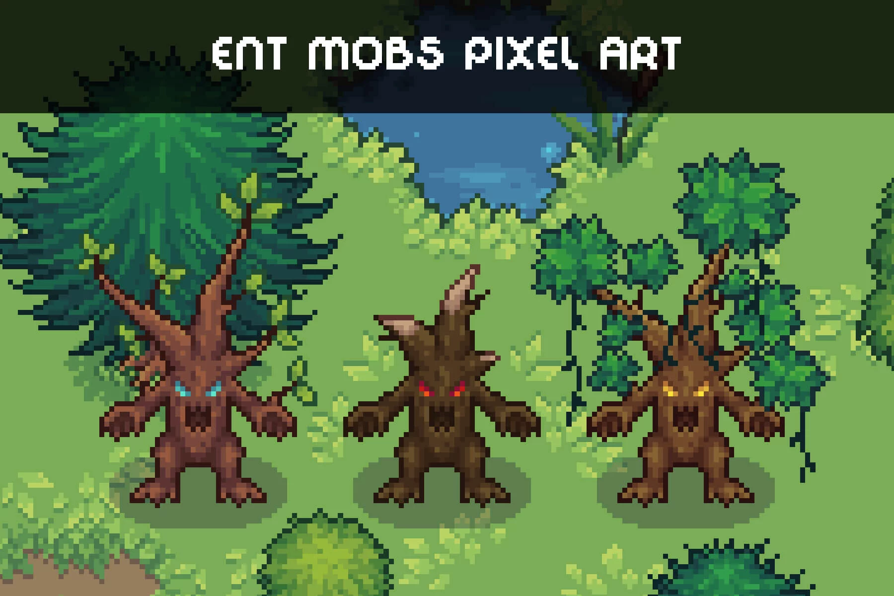 Top-Down Pixel Ent Character Sprites