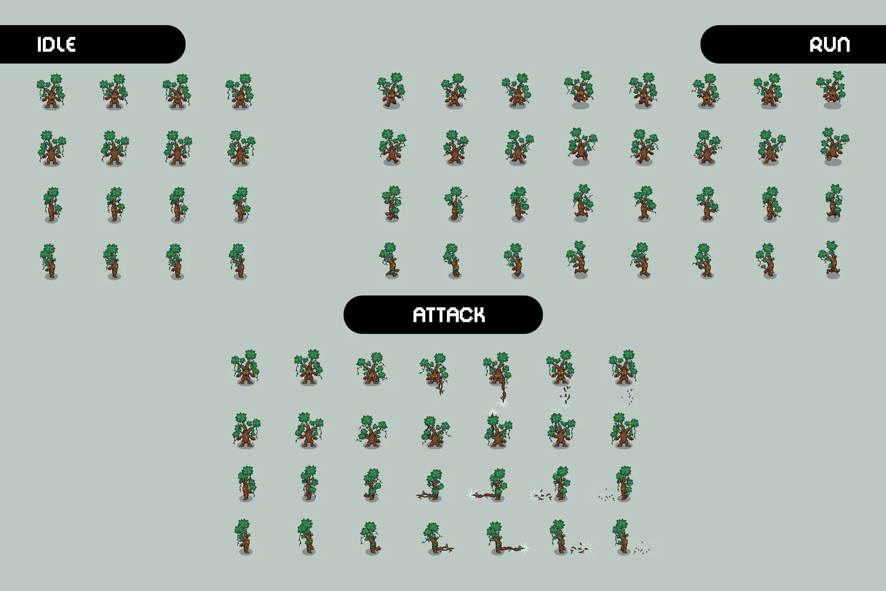 Top-Down Pixel Ent Character Sprites
