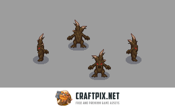 Top-Down Pixel Ent Character Sprites