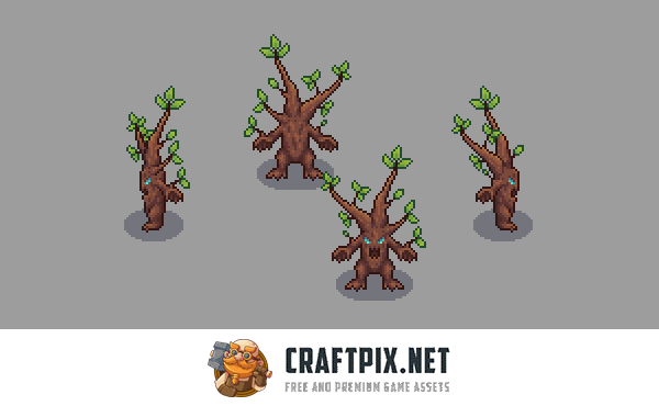 Top-Down Pixel Ent Character Sprites