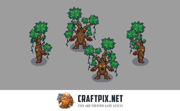 Top-Down Pixel Ent Character Sprites