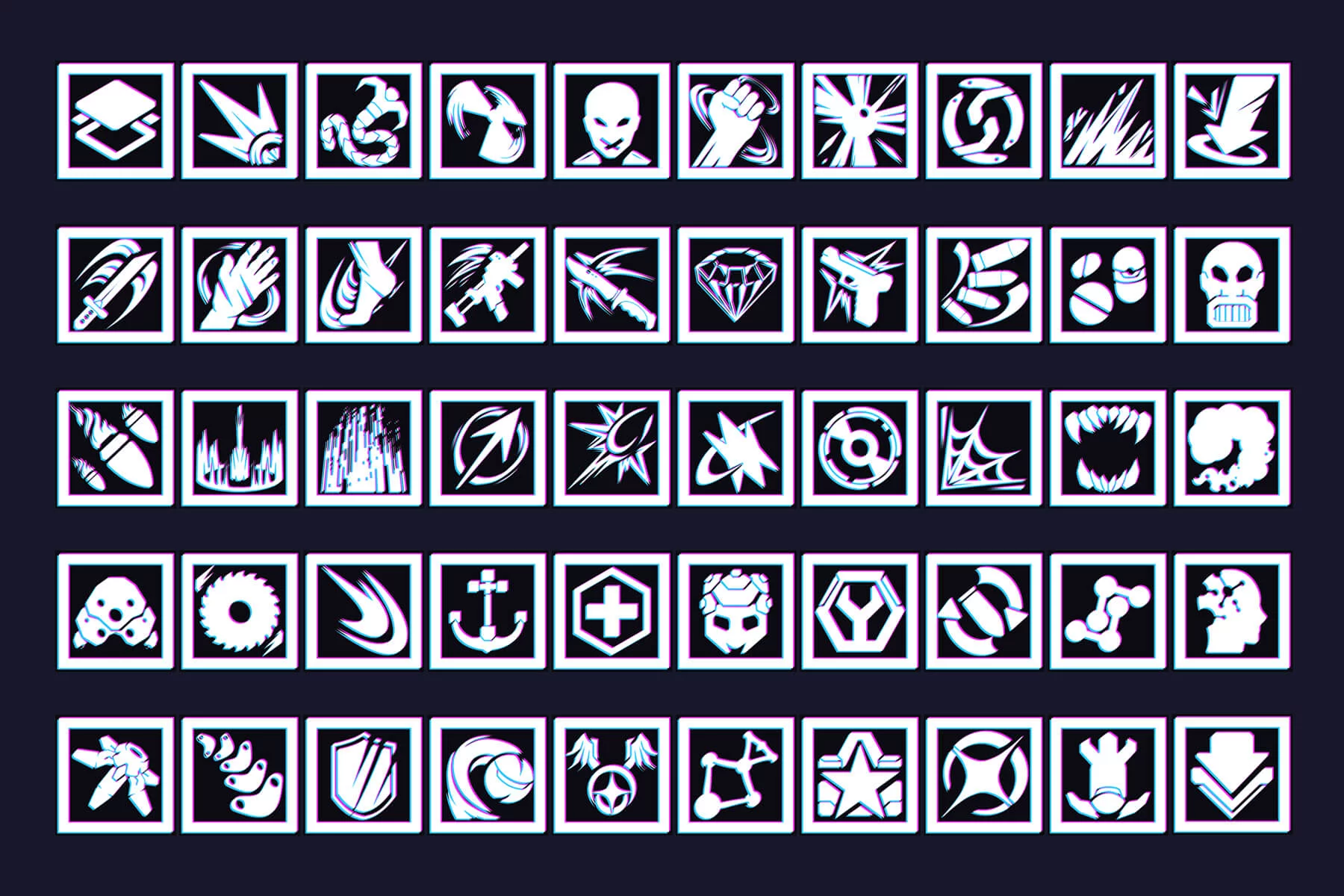 Cyberpunk Game 512×512 Icons for UI