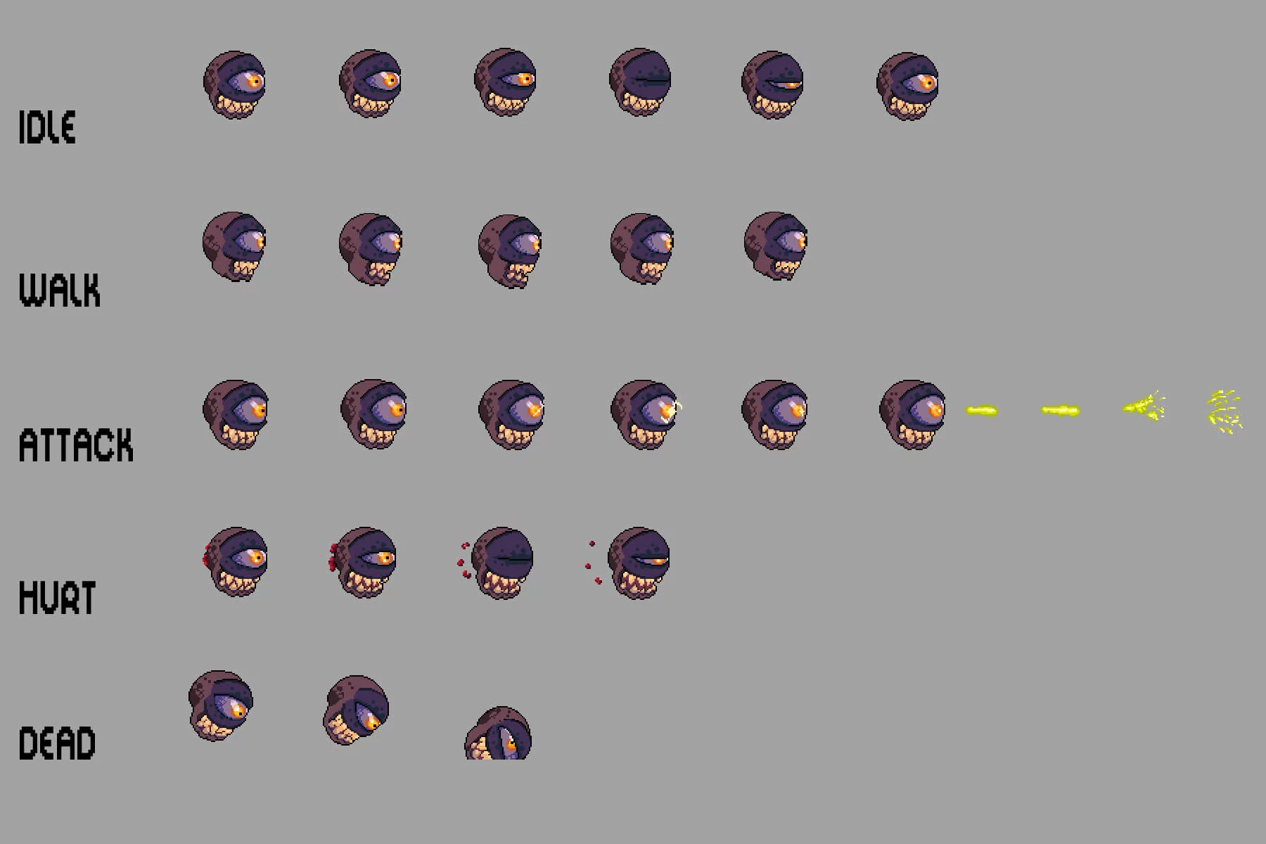 Demon Sprite Sheet Pixel Art Pack