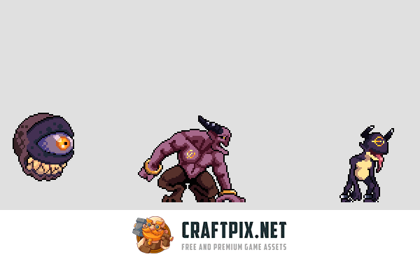 Demon Sprite Sheet Pixel Art Pack