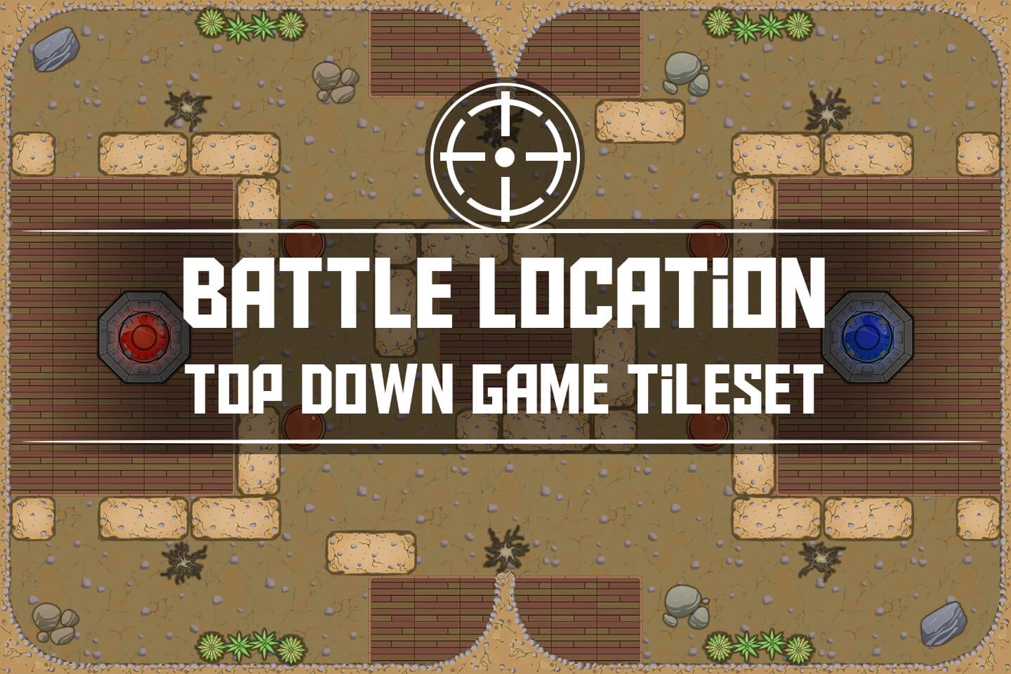 Battle Location Top Down Game Tileset Pack 1
