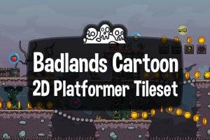 Badlands Cartoon 2D游戏地图瓦片素材集