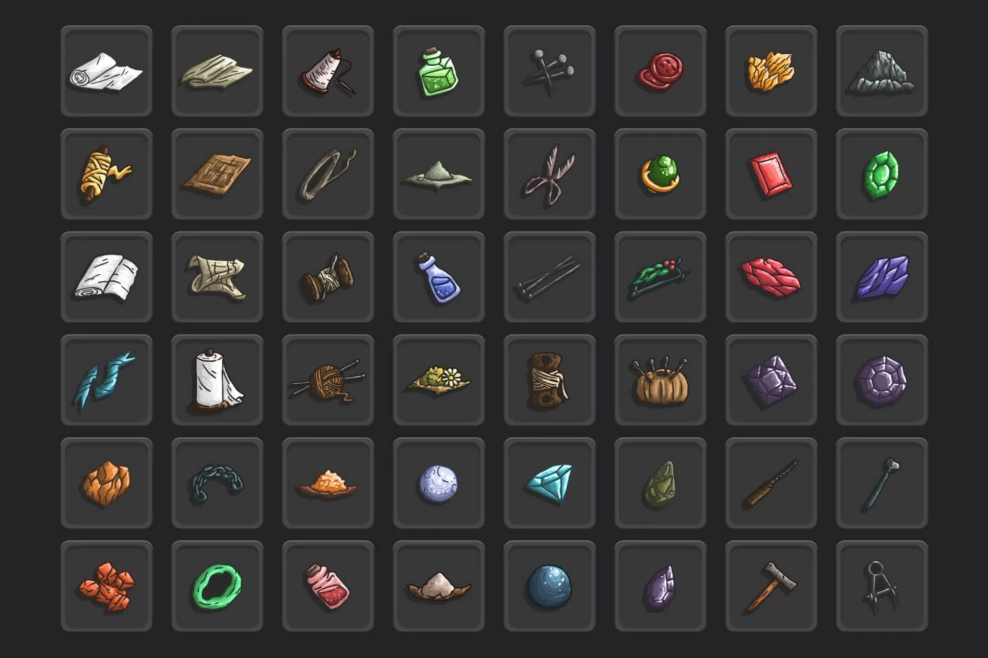 Crafting Material Vector Icons