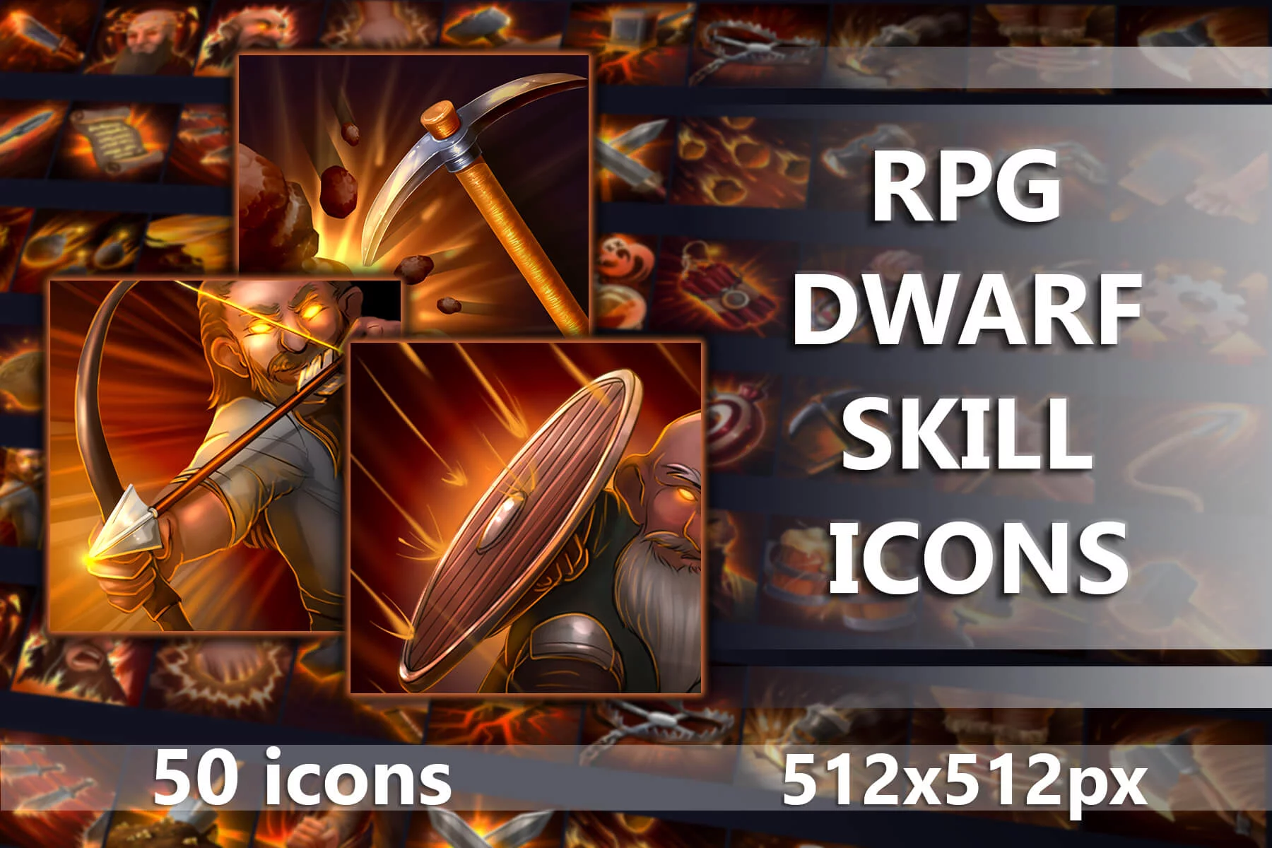 RPG Dwarf Skill Icons